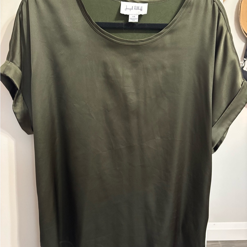 Joseph Ribkoff Dark Green Short Sleeve Top